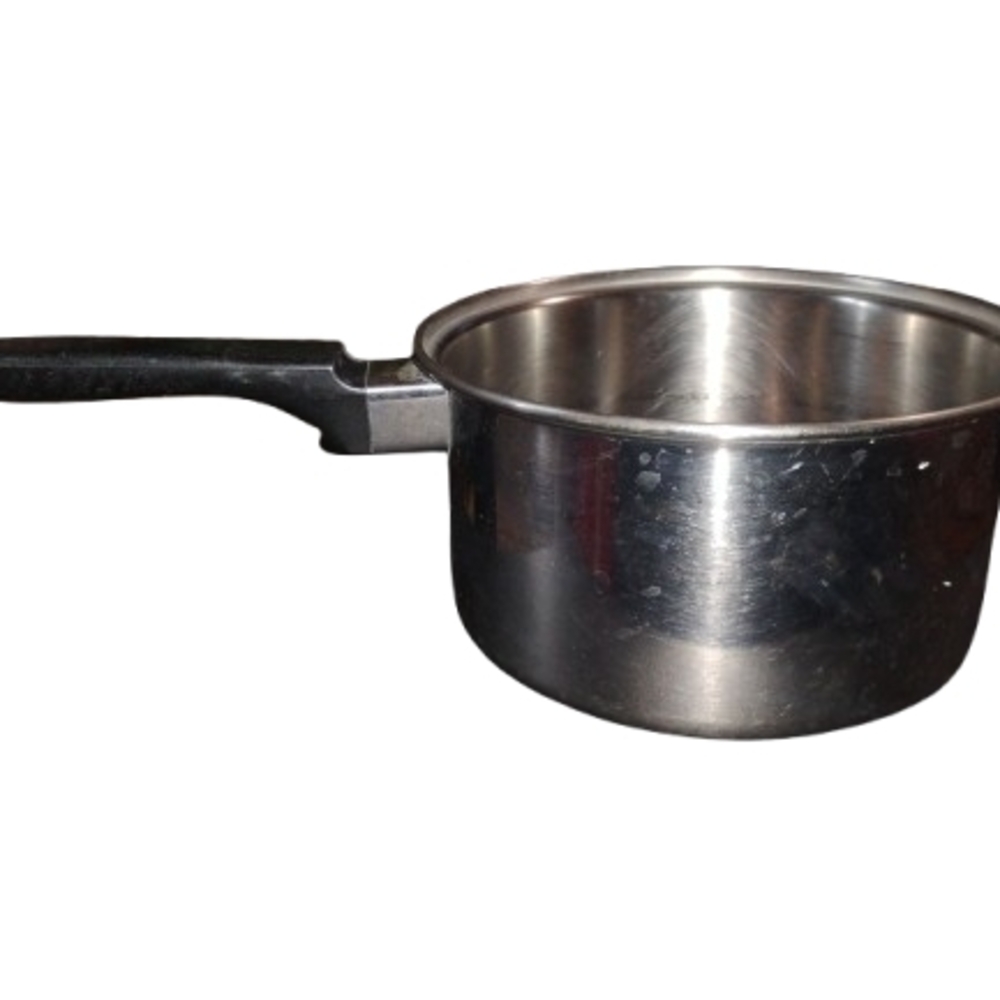 Vintage Ekco Flint Stainless Steel 2 Qt Sauce Pan No Lid USA Spade